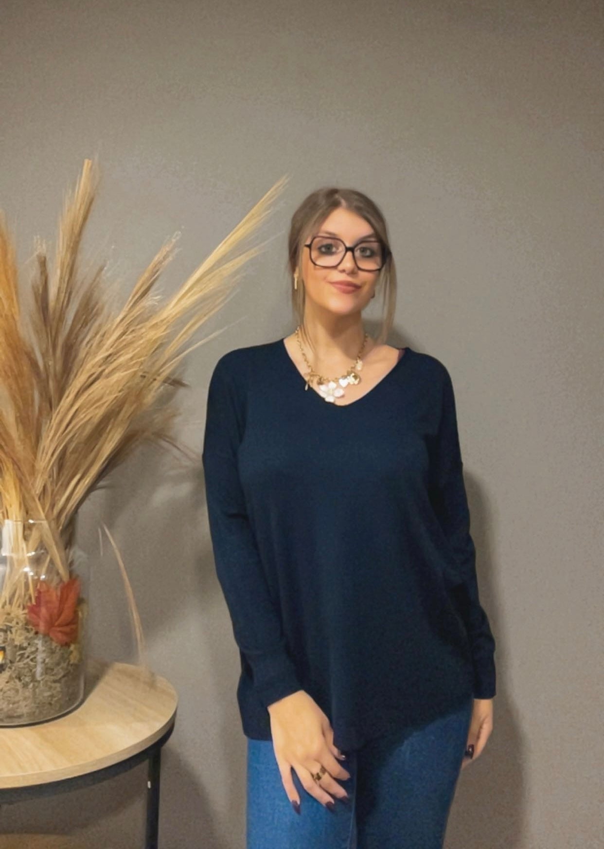 Pull oversize col V (existe en plusieurs couleurs)