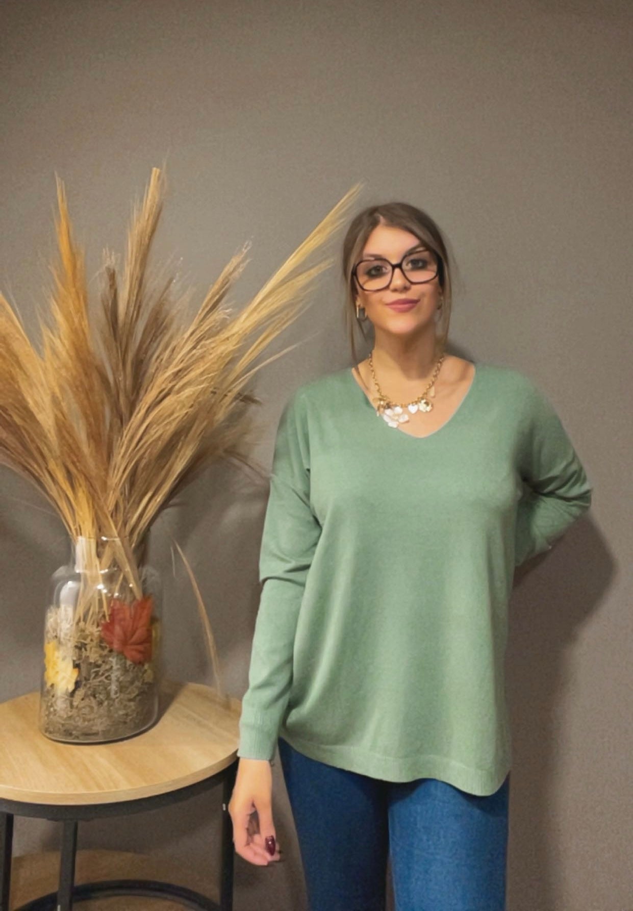 Pull oversize col V (existe en plusieurs couleurs)