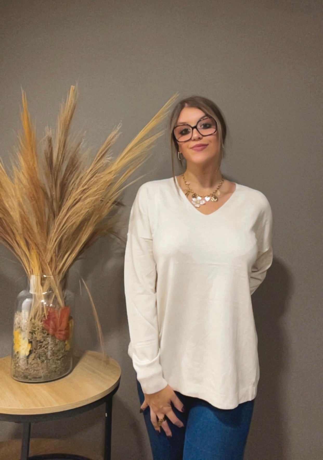 Pull oversize col V (existe en plusieurs couleurs)