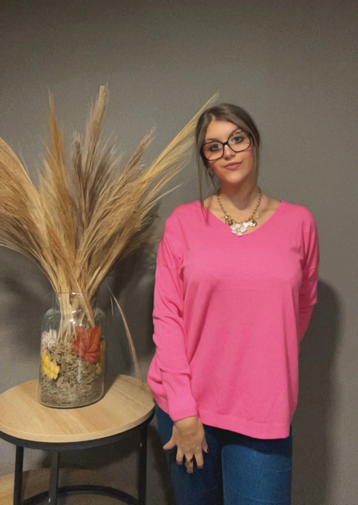 Pull oversize col V (existe en plusieurs couleurs)
