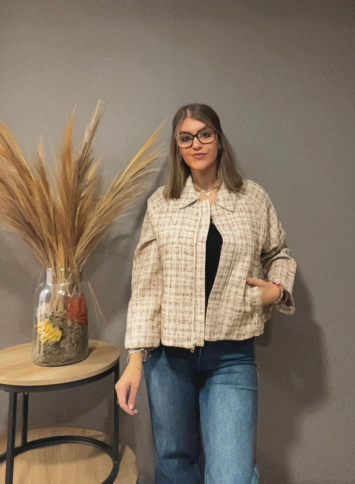 Veste courte zippée
