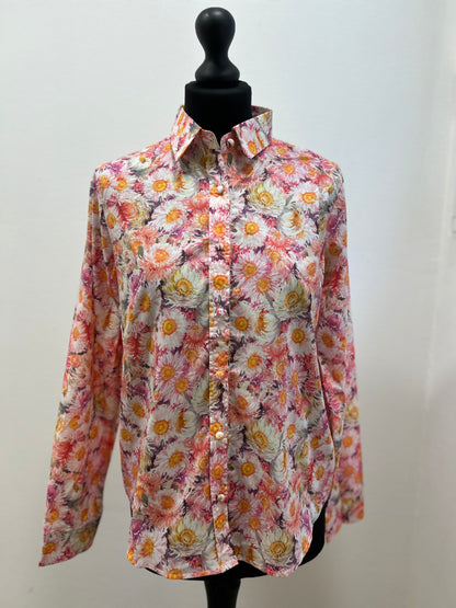 Chemisier à motifs floraux 70’s