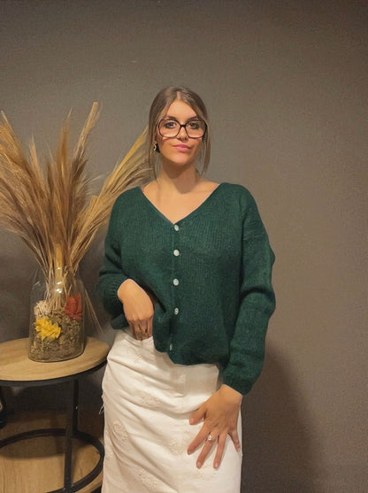 Gilet mohair (existe en plusieurs couleurs)