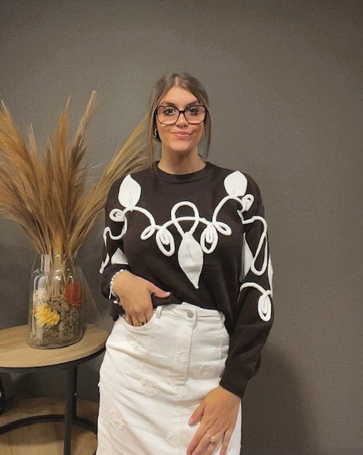 Pull avec broderies