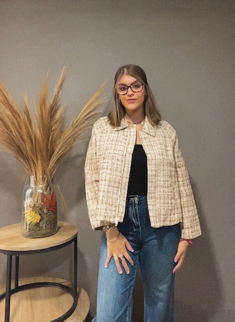 Veste courte zippée